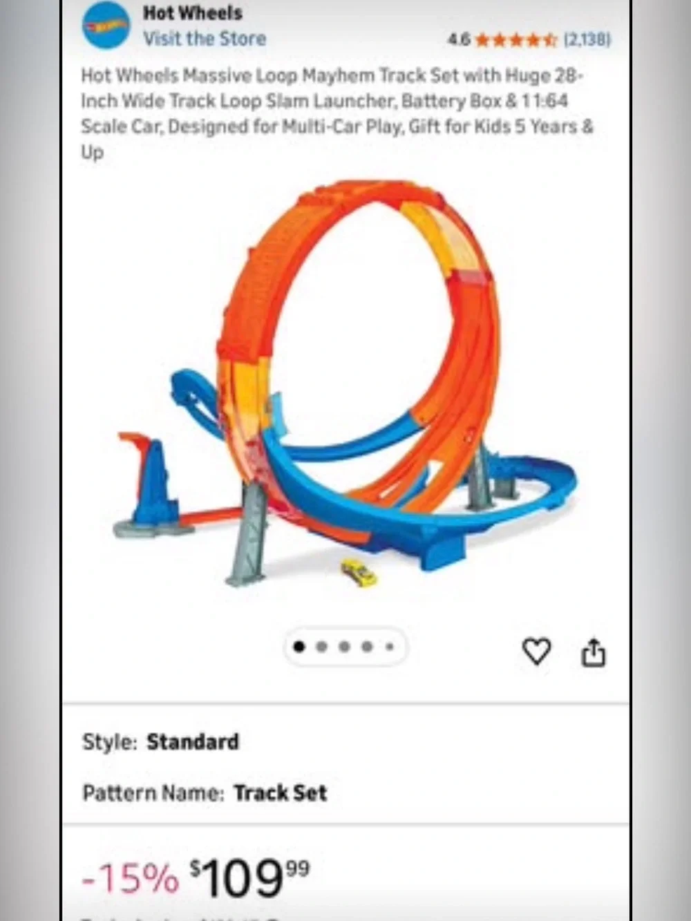 Hot Wheels Massive Loop Mayhem Track Set